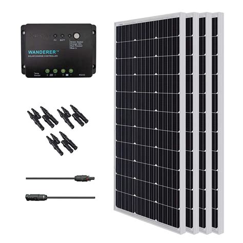 Solar panel renogy - Unlike traditional gas generators, Renogy 400 Watt 12 Volt Solar RV Kit silently recharges your batteries so you can enjoy the great outdoors without the extra noise. Solar panels allow you to run limited low watt electricdal equipment without a power hookup. Renogy RV Kits are carefully arranged to meet your RV needs.